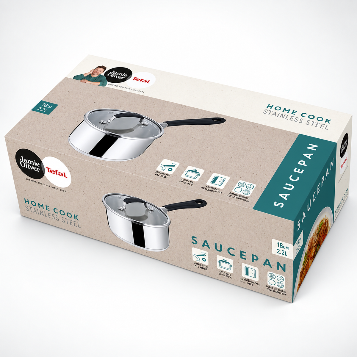 TEFAL ŠERPA SA POKLOPCEM 18cm E3182375 JAMIE OLIVER