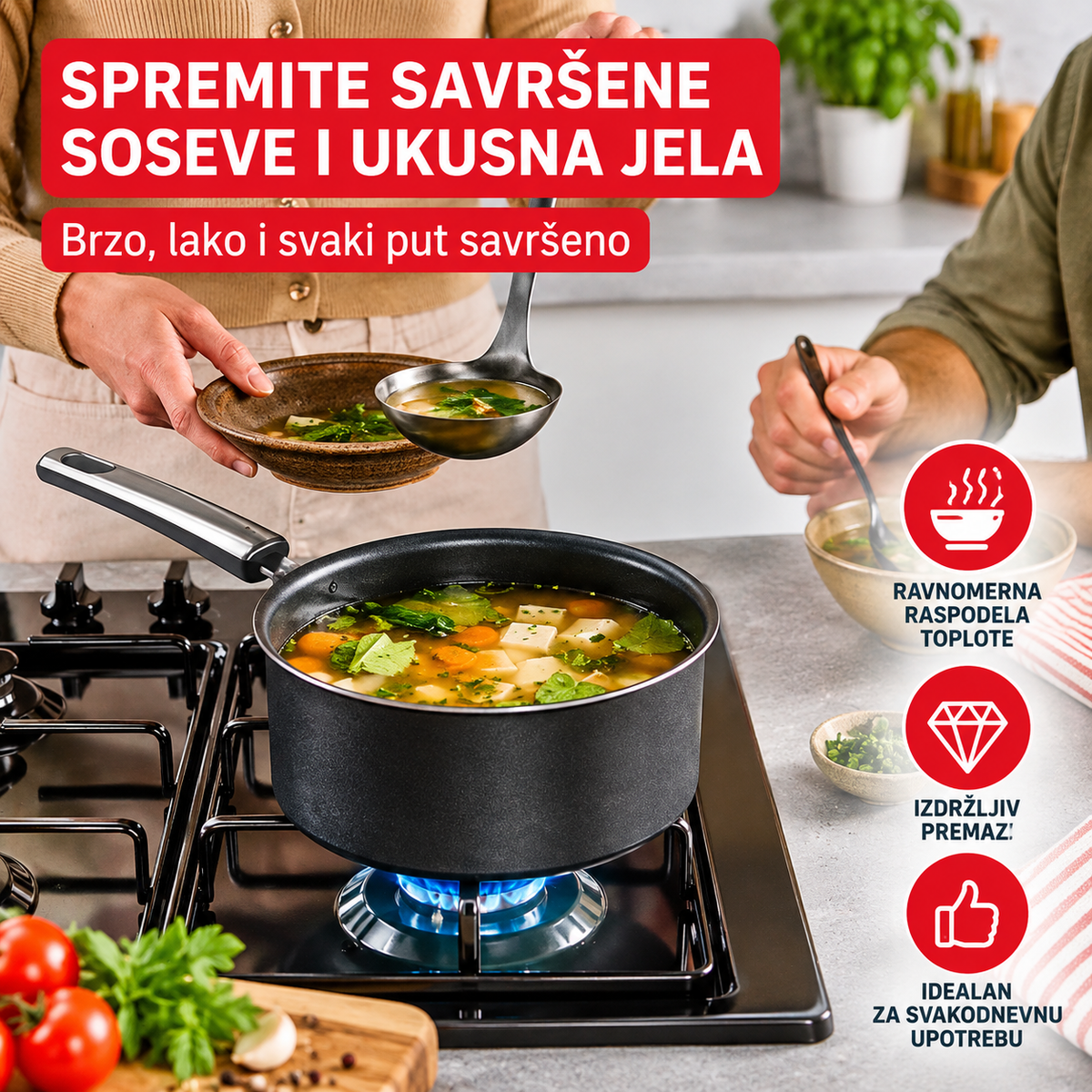 TEFAL ŠERPA SA POKLOPCEM 18cm G3282343 EXCELLENCE