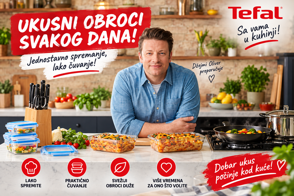 TEFAL ŠERPA SA POKLOPCEM 20cm E3184455 JAMIE OLIVER