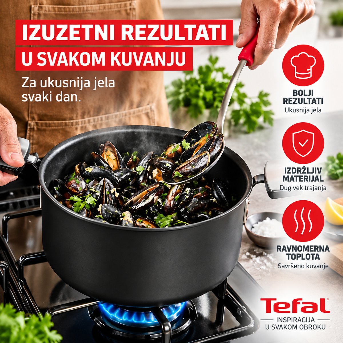 TEFAL ŠERPA SA POKLOPCEM 20cm G3282453 EXCELLENCE