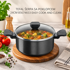TEFAL ŠERPA SA POKLOPCEM 24CM B5674653 EASY COOK AND CLEAN