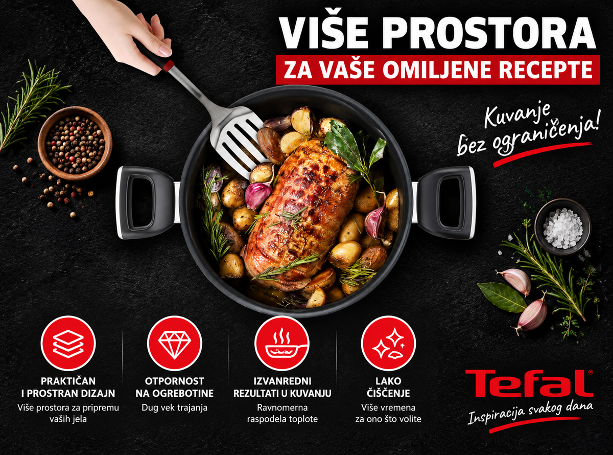 TEFAL ŠERPA SA POKLOPCEM 24CM UNLIMITED G2554672