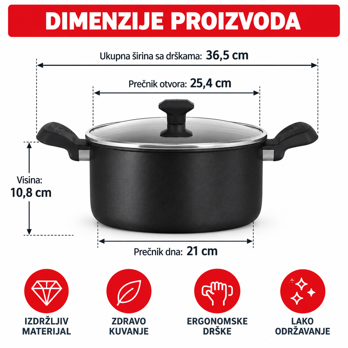 TEFAL ŠERPA SA POKLOPCEM 24cm C4264673 RENEW