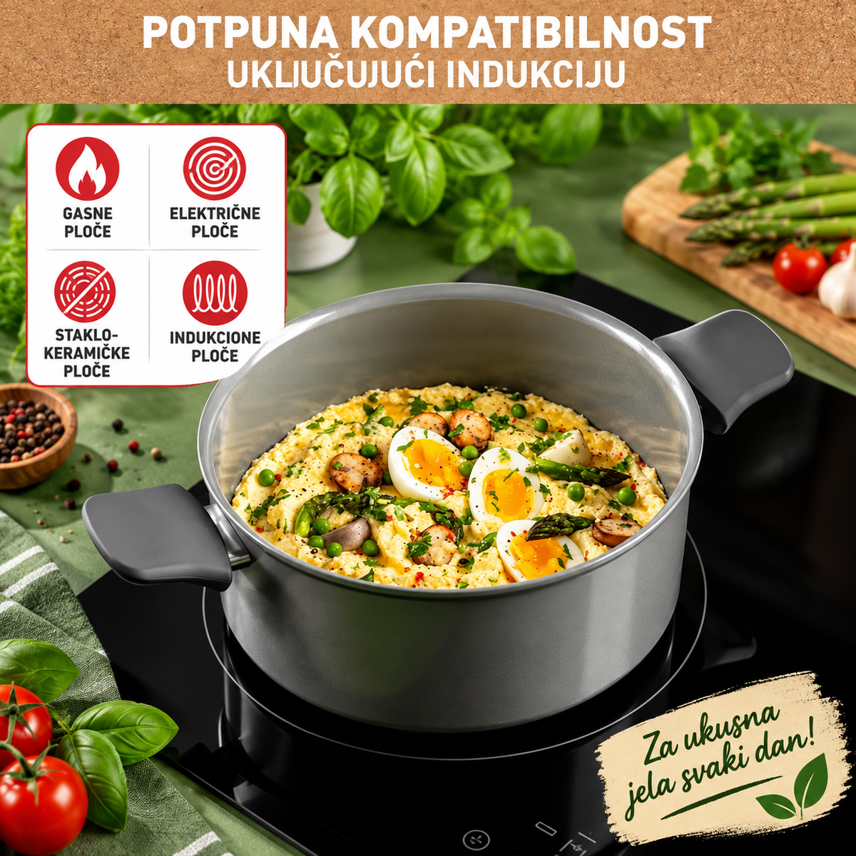 TEFAL ŠERPA SA POKLOPCEM 24cm C4264673 RENEW