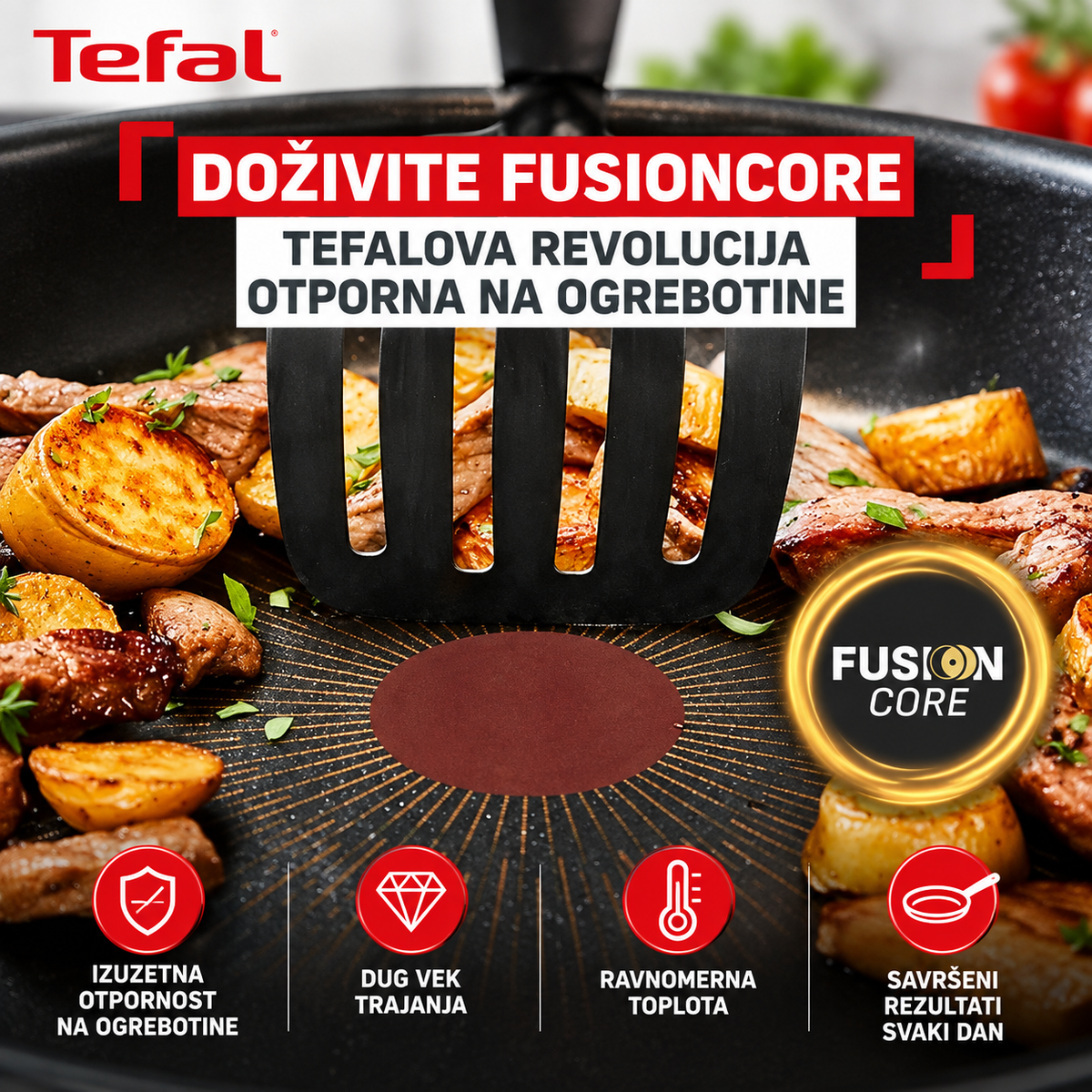 TEFAL ŠERPA SA POKLOPCEM 24cm G3284653 EXCELLENCE