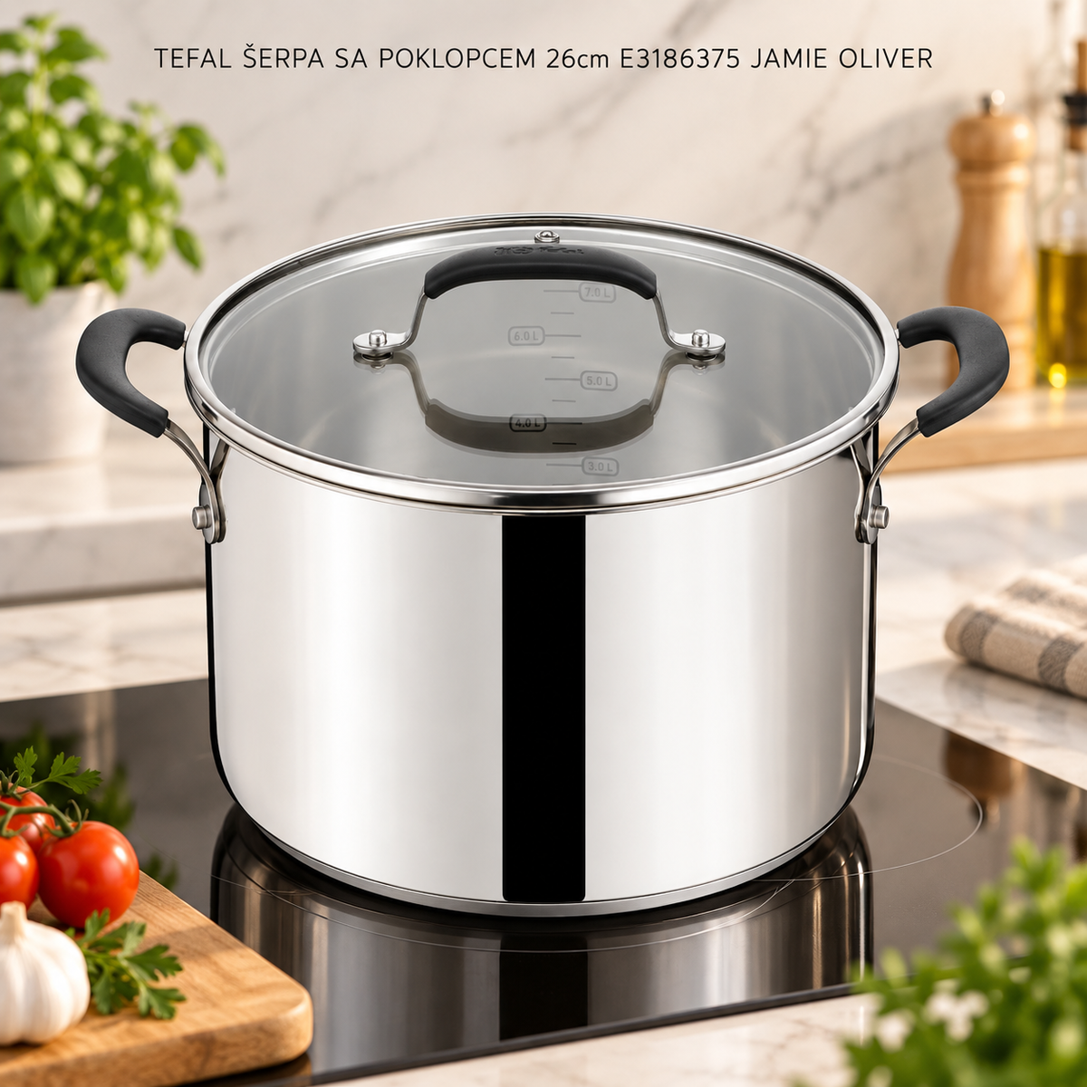 TEFAL ŠERPA SA POKLOPCEM 26cm E3186375 JAMIE OLIVER