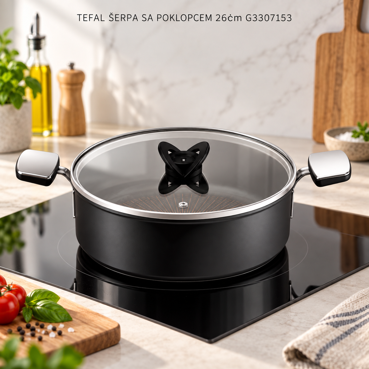 TEFAL ŠERPA SA POKLOPCEM 26cm G3307153