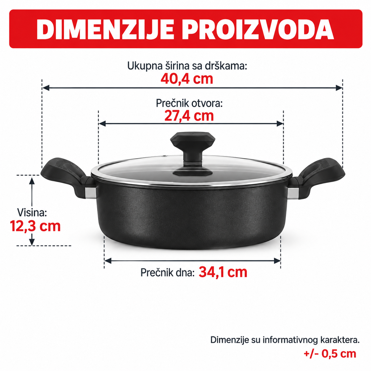 TEFAL ŠERPA SA POKLOPCEM 26cm G3307153