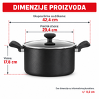 TEFAL ŠERPA SA POKLOPCEM 28cm G3285353 EXCELLENCE
