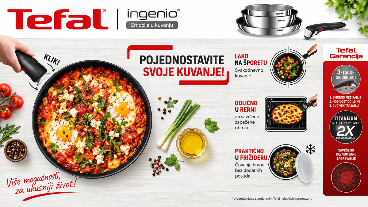 TEFAL SET 5 DELOVA L897S574