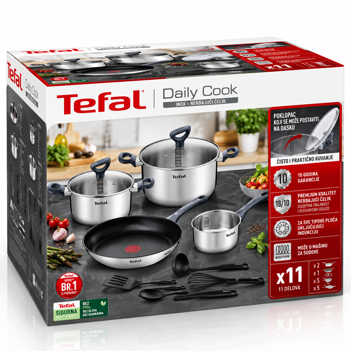 TEFAL SET POSUĐA 11kom G713SB45