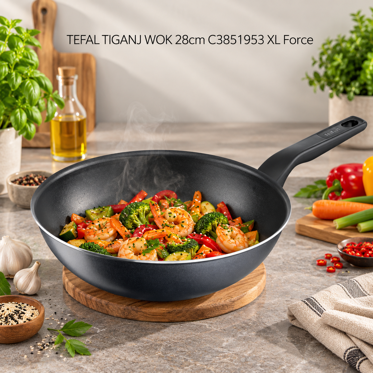TEFAL TIGANJ WOK 28cm C3851953 XL Force