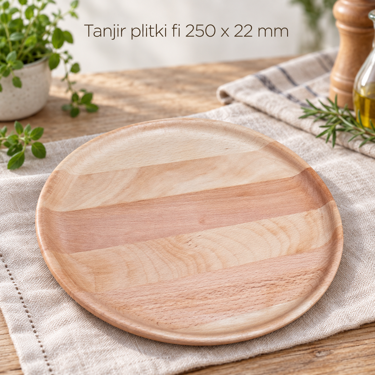Tanjir plitki fi 250 x 22 mm