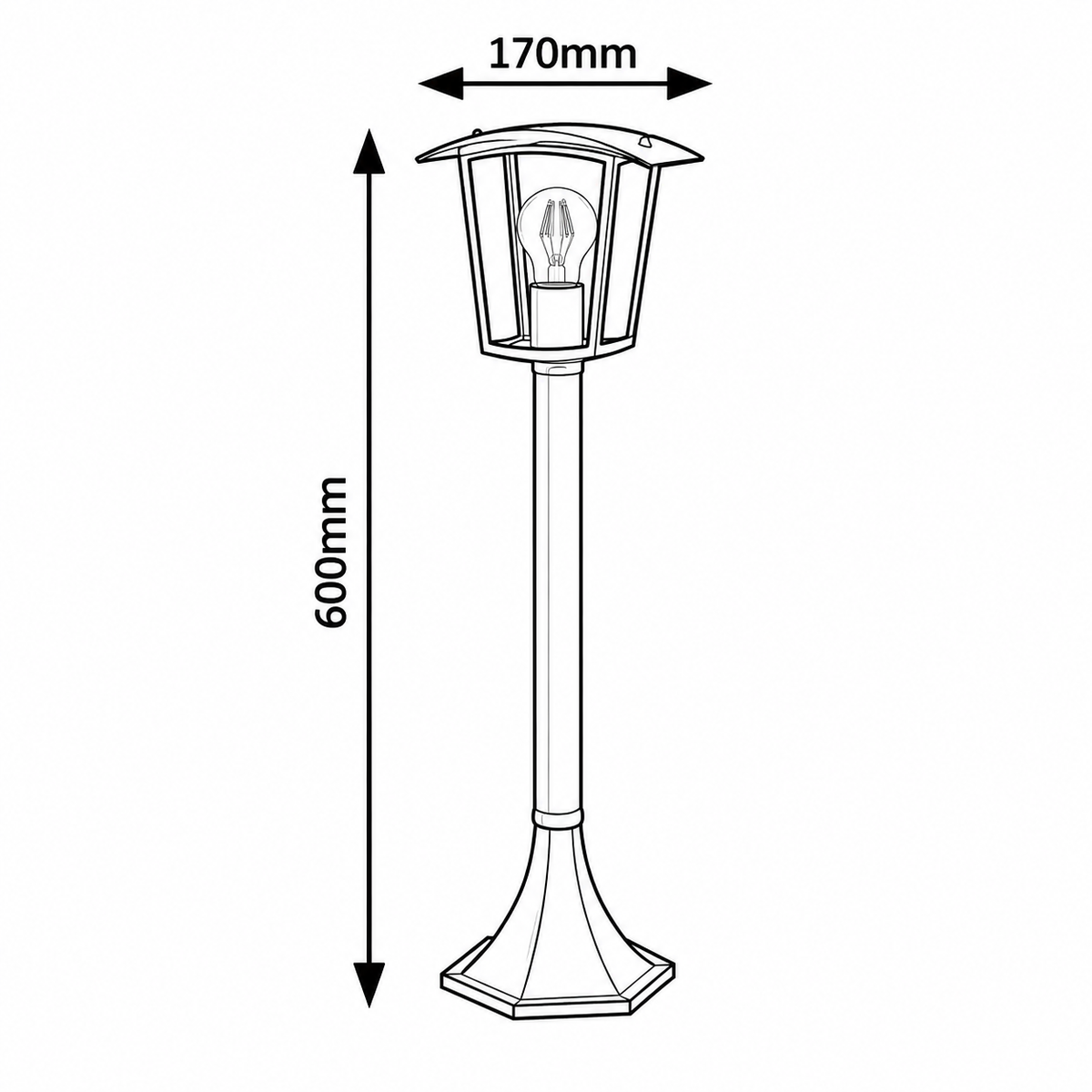 Taverna Spoljna podna lampa visina 60cm E27
