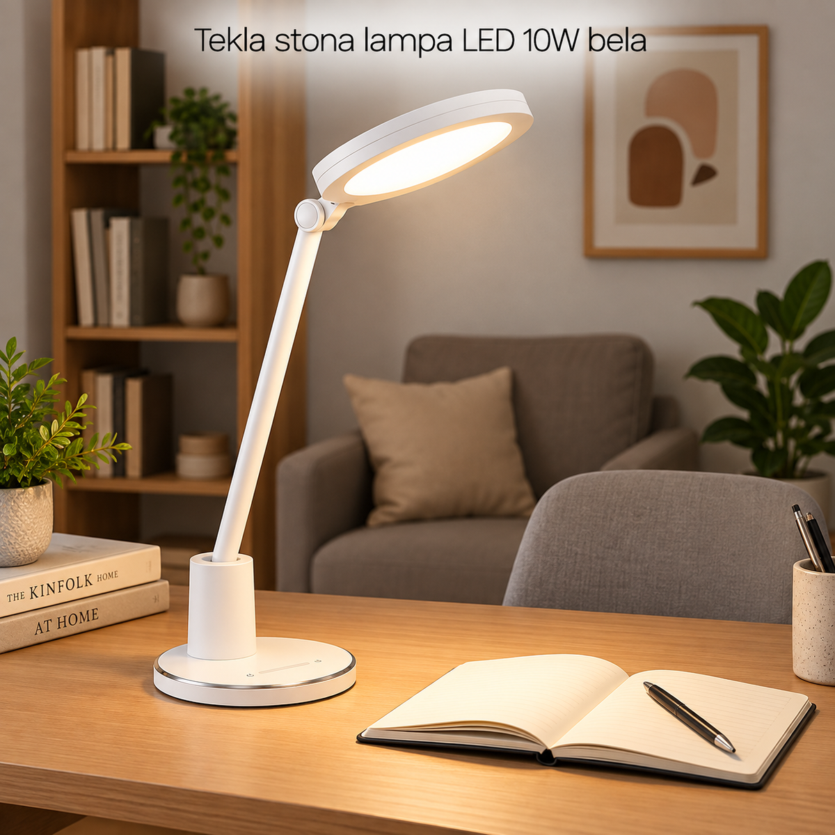 Tekla stona lampa LED 10W bela