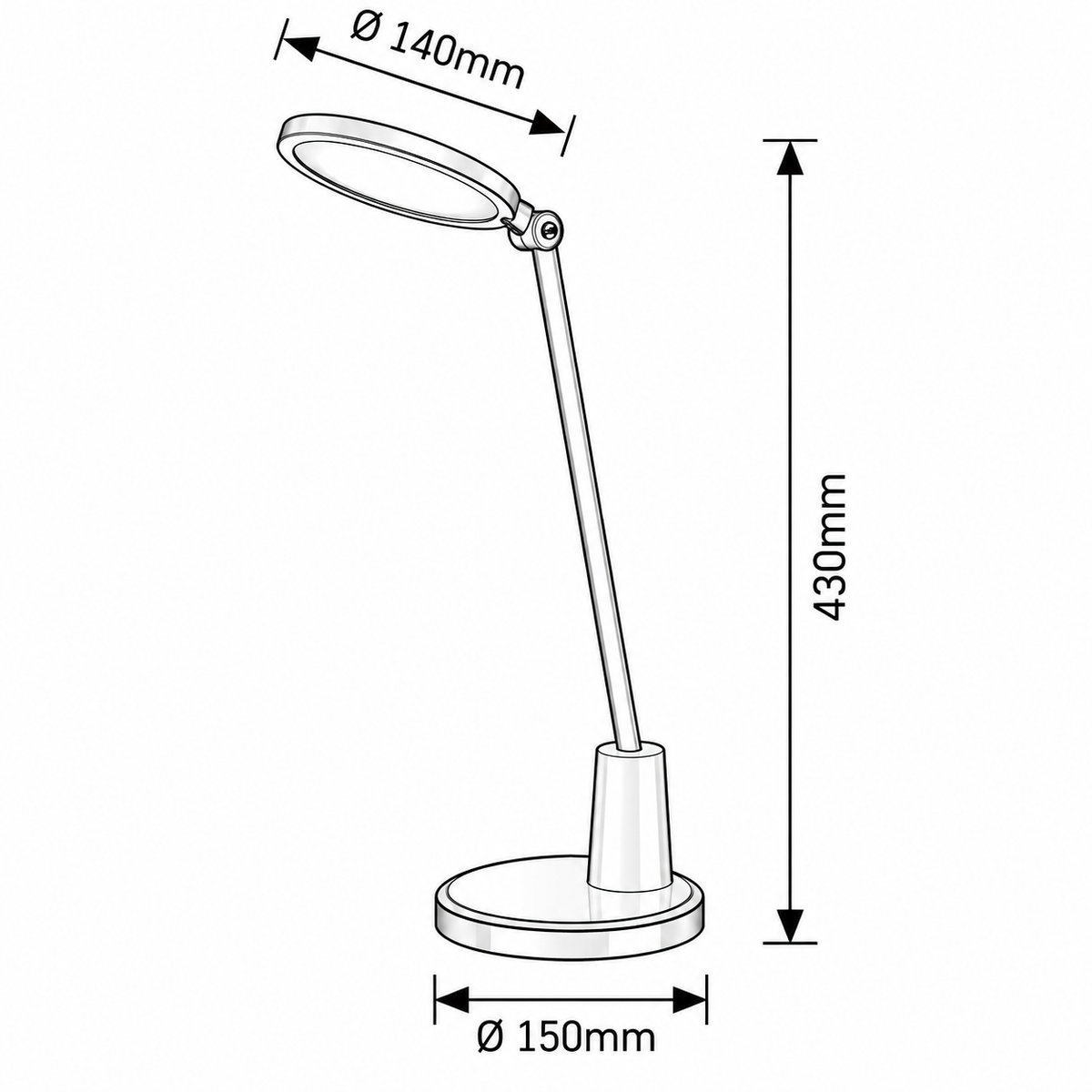 Tekla stona lampa LED 10W bela