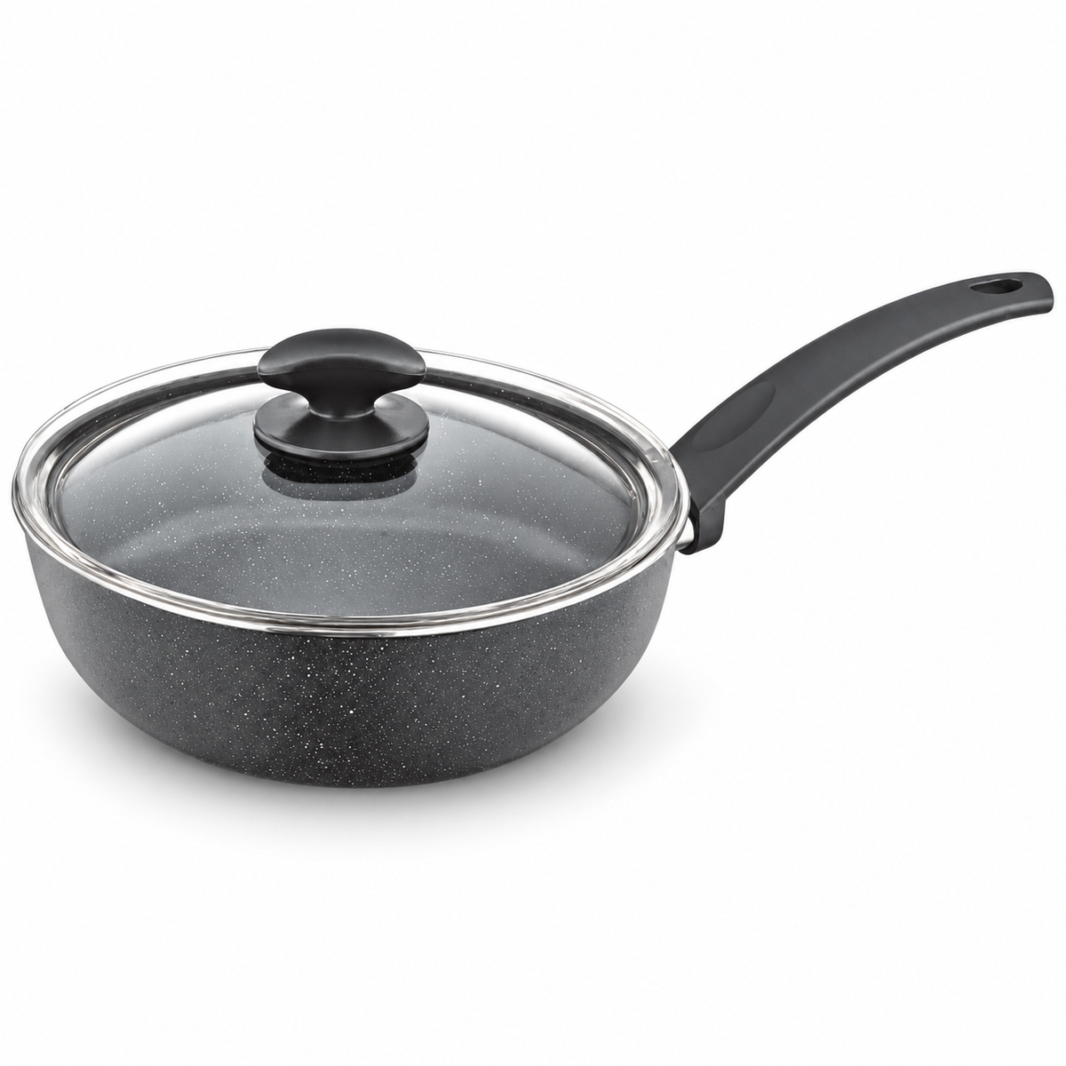 Tiganj duboki sa staklenim poklopcem, granit, 24 cm ZLN2065