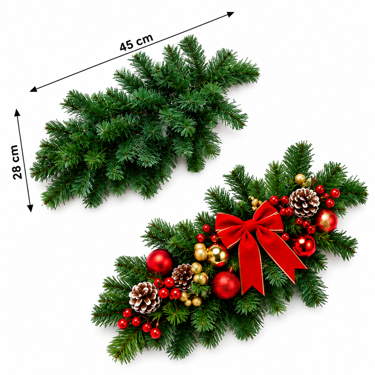 Ukrasna novogodišnja grana(podloga) 45cm  981901