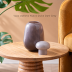 Vaza staklena Nuevo Dulce Dark Grey