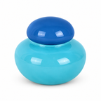 Vaza staklena Nuevo Dulce Small Blue