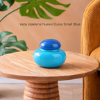 Vaza staklena Nuevo Dulce Small Blue