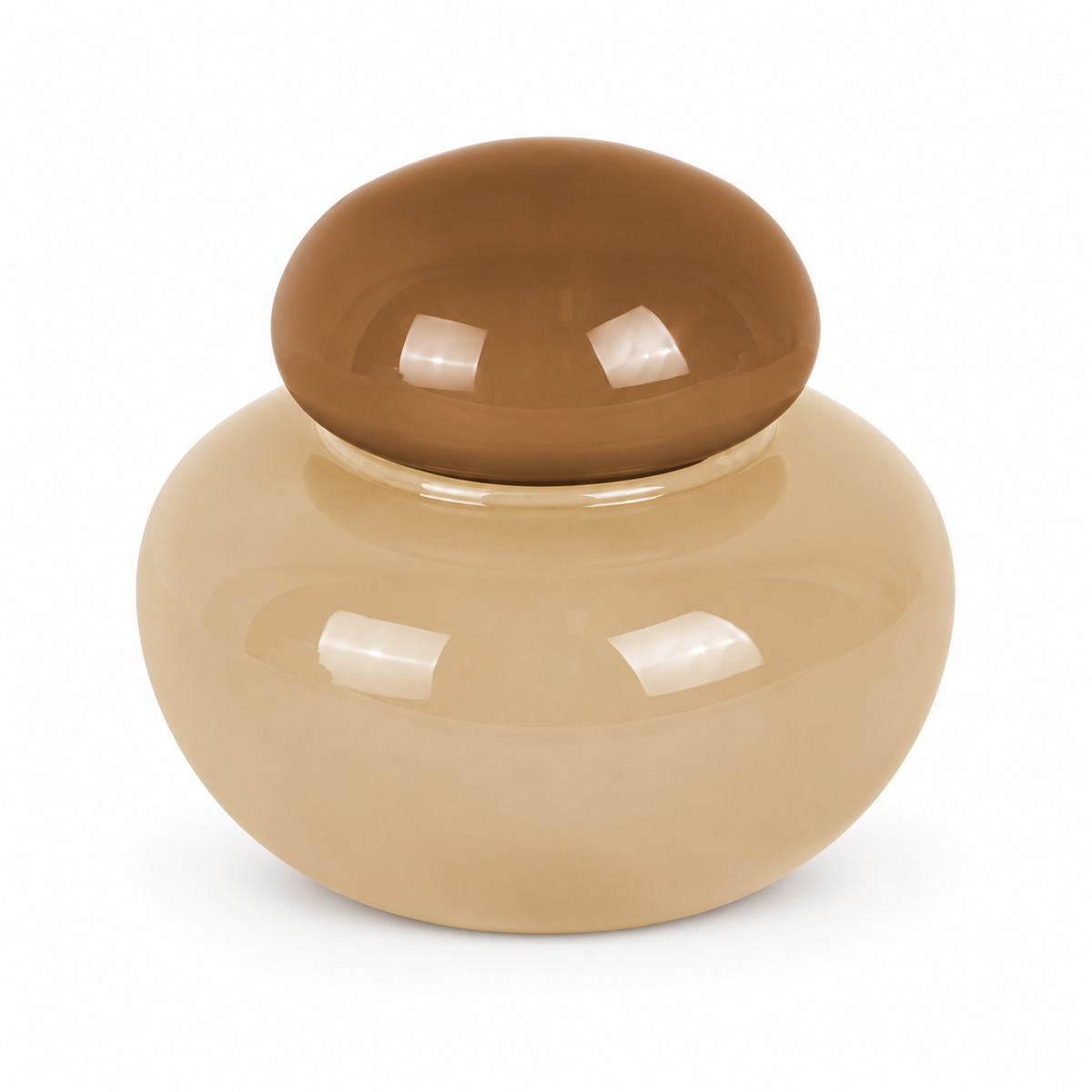 Vaza staklena Nuevo Dulce Small Brown