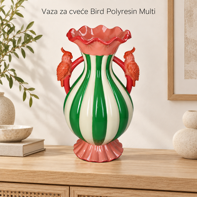 Vaza za cveće Bird Polyresin Multi