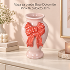 Vaza za cveće Bow Dolomite Pink 16.3x15x25.3cm