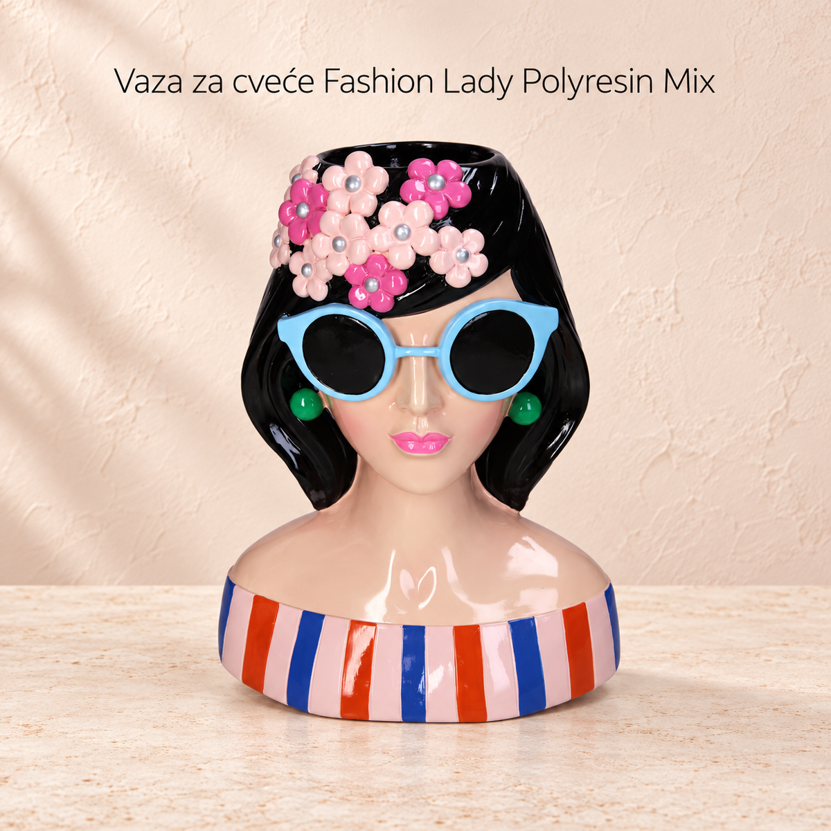 Vaza za cveće Fashion Lady Polyresin Mix