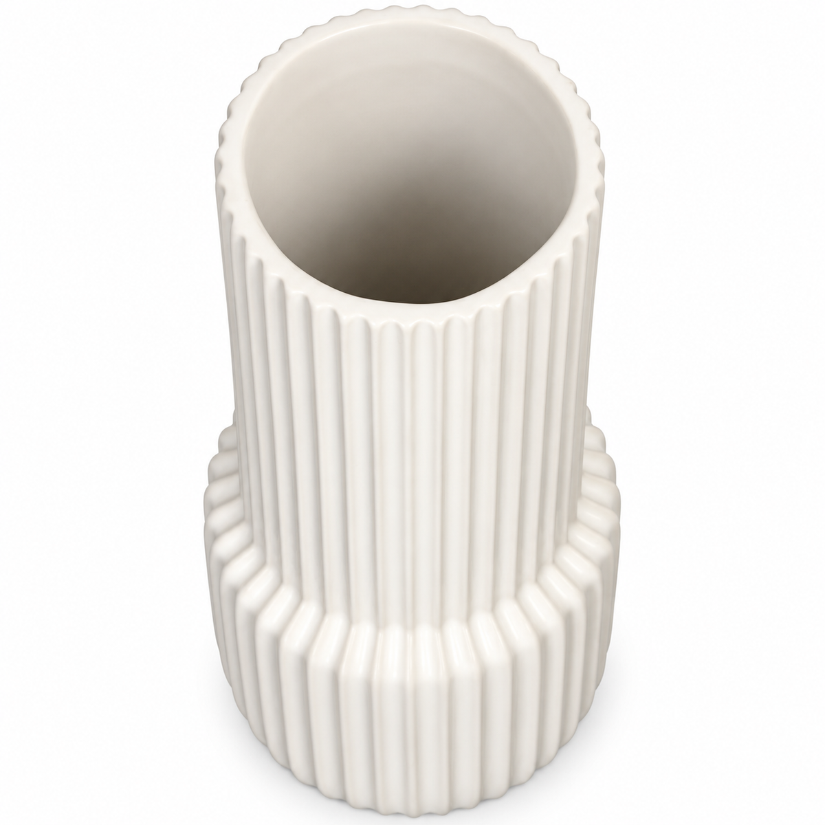 Vaza za cveće keramika Stripe Dolomite White