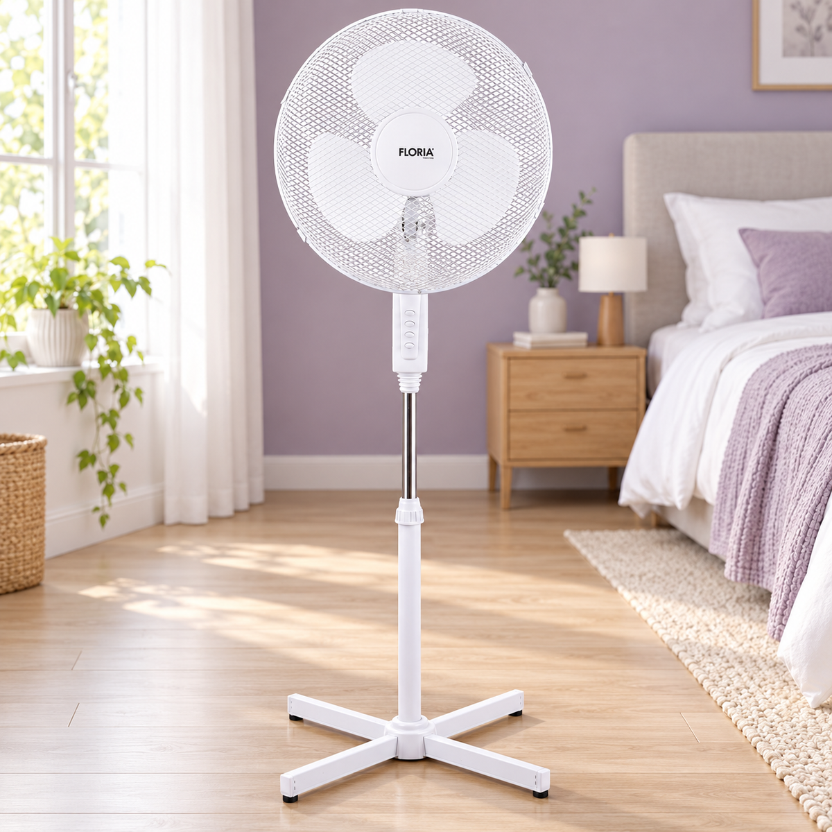 Ventilator sa postoljem, prečnik 40 cm, 40 W, bele boje ZLN1180