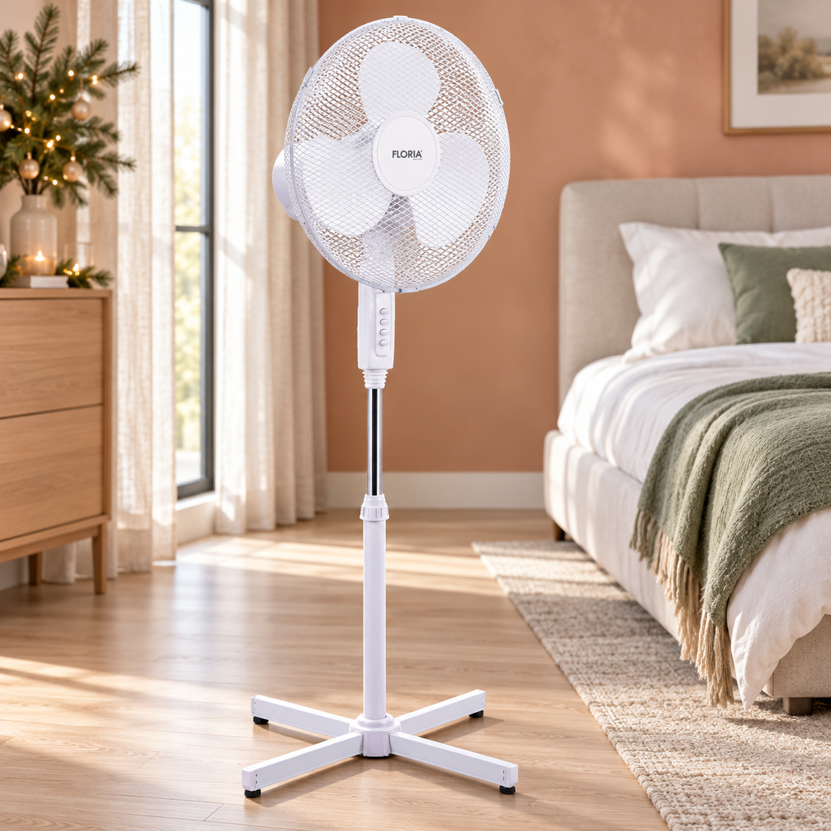 Ventilator sa postoljem, prečnik 40 cm, 40 W, bele boje ZLN1180