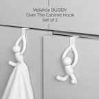 Vešalica za zid BUDDY Over The Cabinet Hook Set of 2