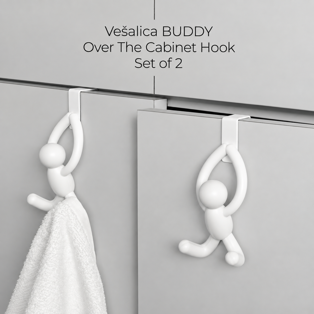 Vešalica za zid BUDDY Over The Cabinet Hook Set of 2