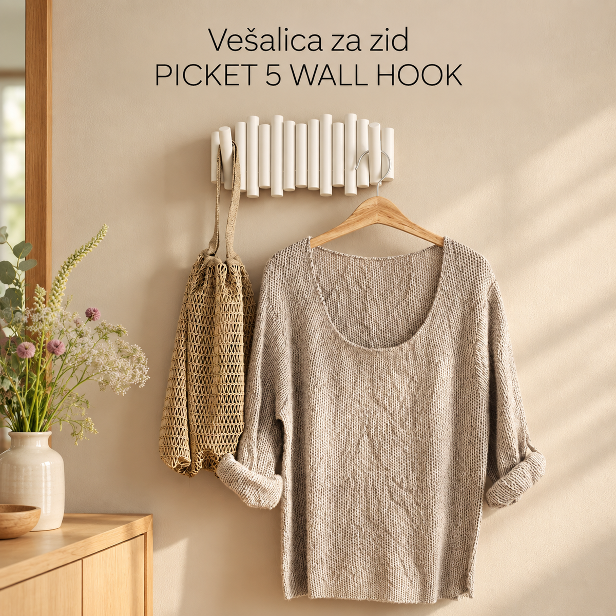 Vešalica za zid PICKET 5 WALL HOOK