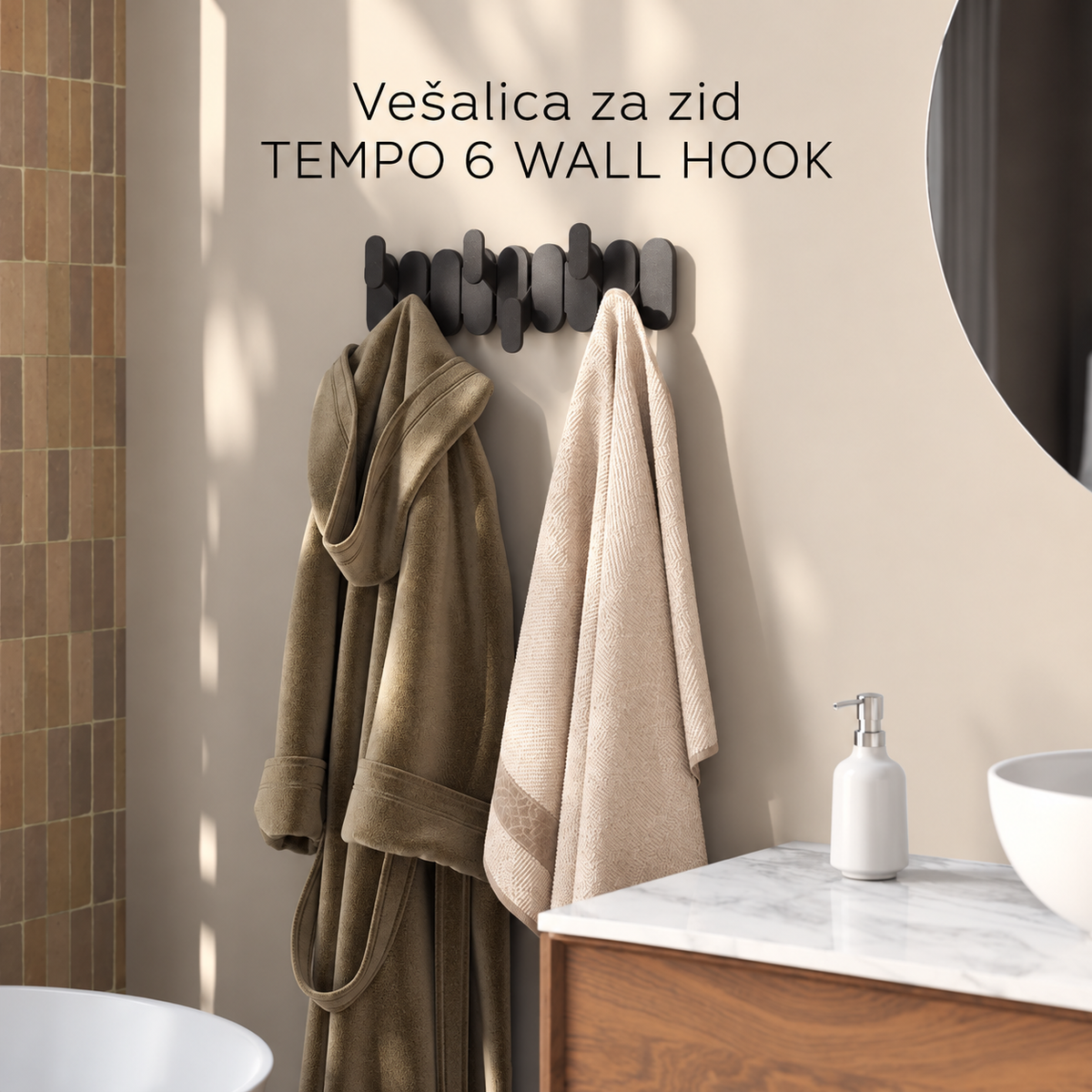 Vešalica za zid TEMPO 6 WALL HOOK