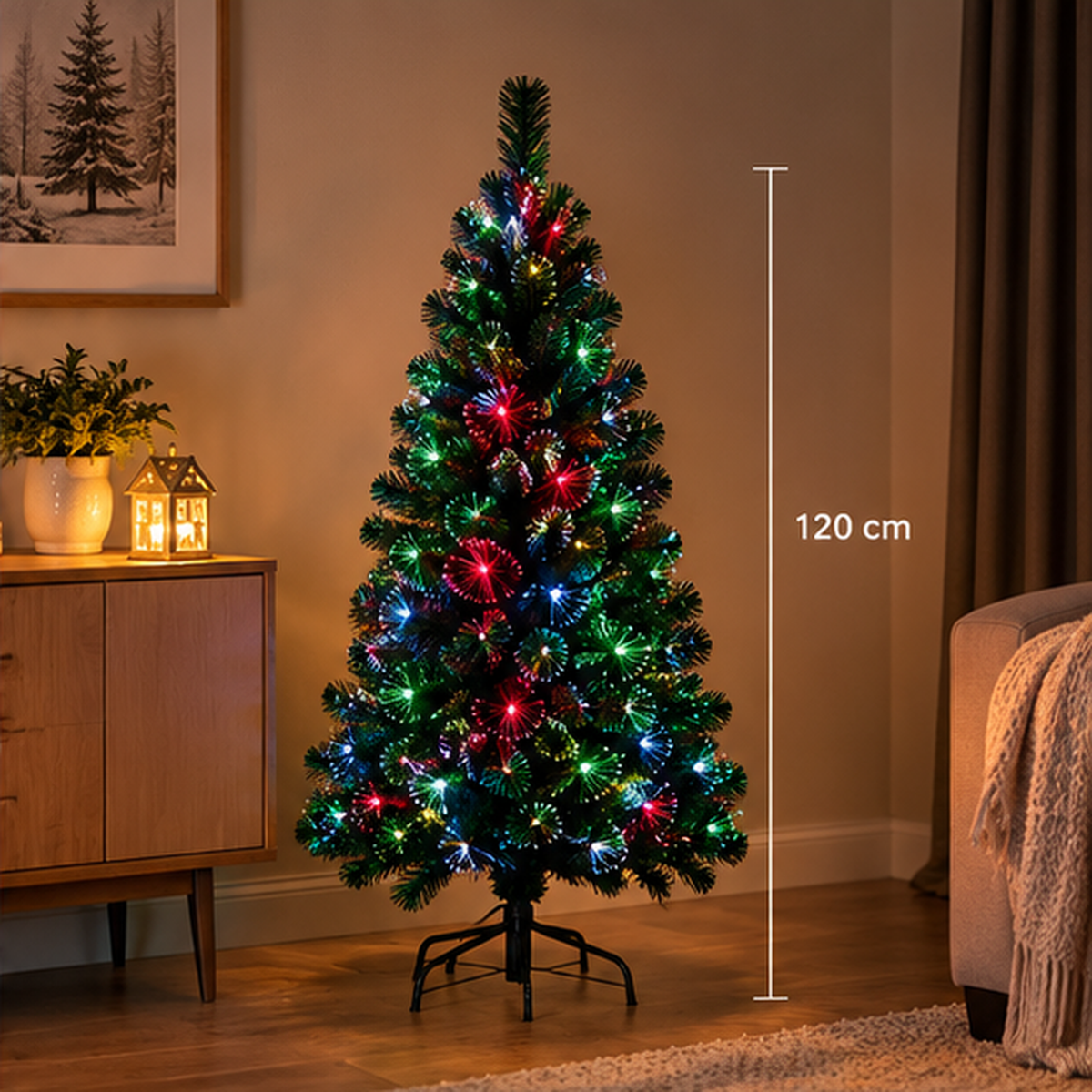 Veštačka jelka 120cm sa osvetljenjem KIX120LED