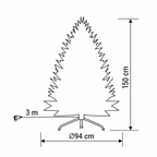 Veštačka jelka 150cm sa osvetljenjem KMF6/150