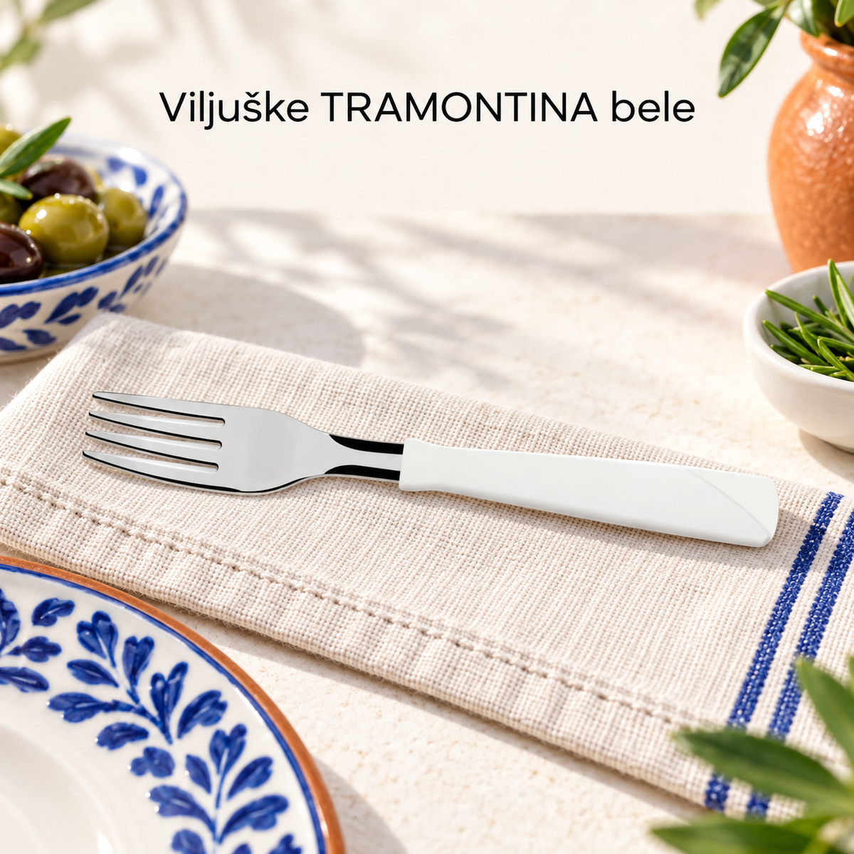 Viljuške TRAMONTINA bele