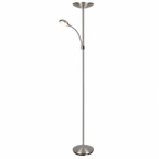 Vlasta podna lampa LED 18W + 5W saten hrom