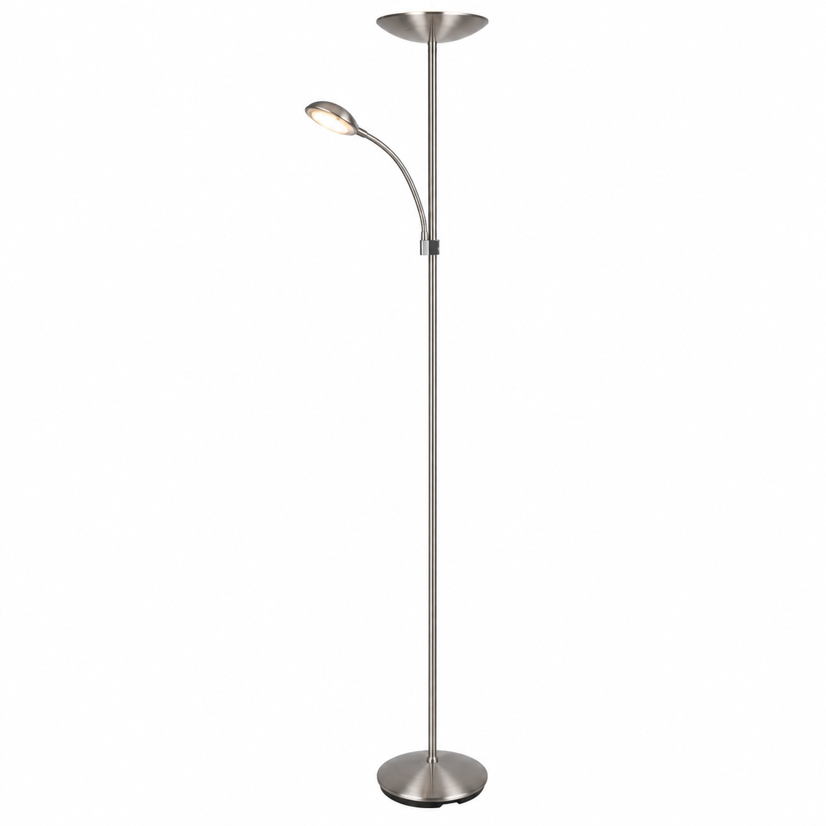 Vlasta podna lampa LED 18W + 5W saten hrom