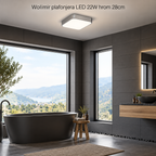 Wolimir plafonjera LED 22W hrom 28cm