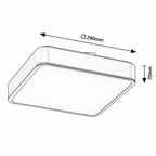 Wolimir plafonjera LED 22W hrom 28cm