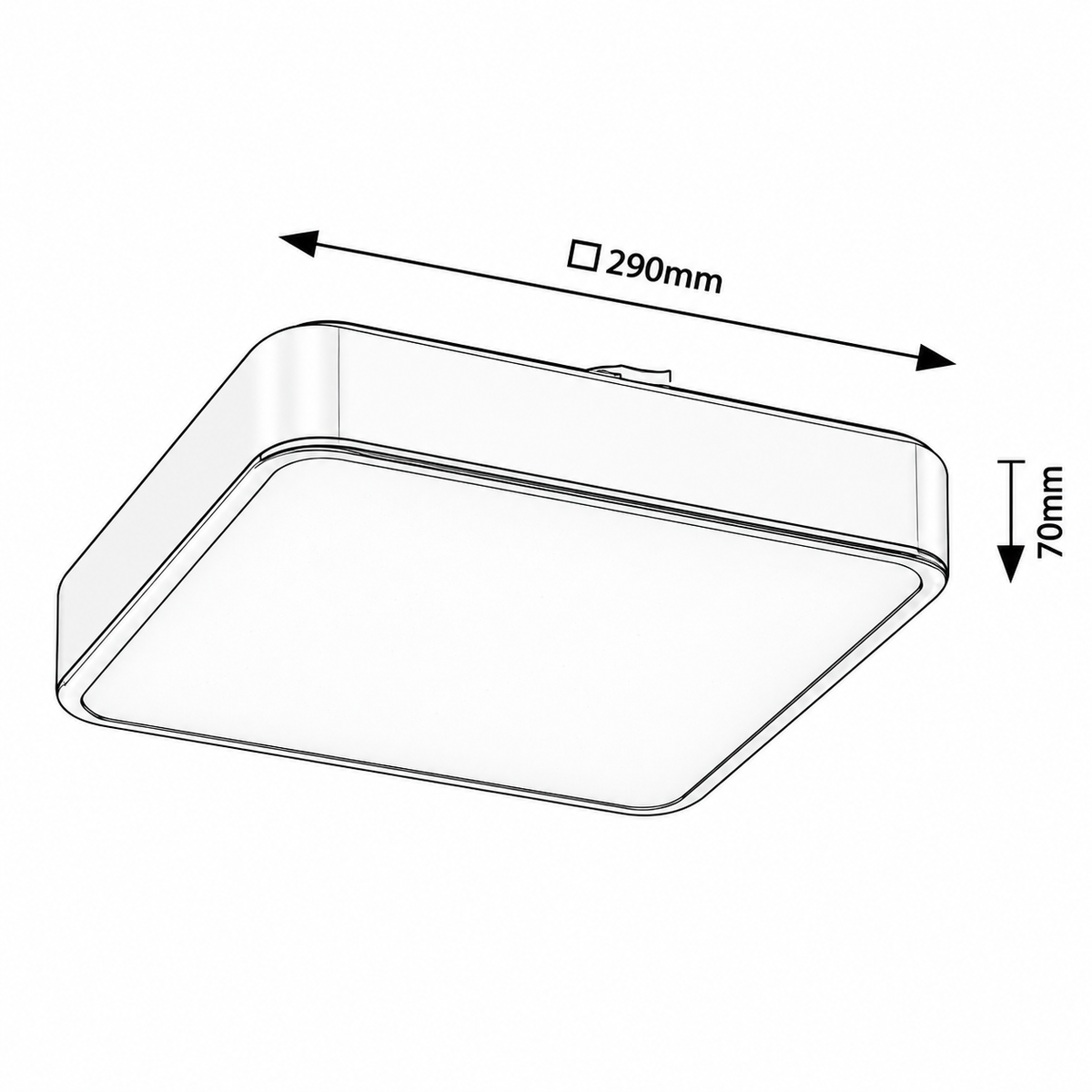 Wolimir plafonjera LED 22W hrom 28cm