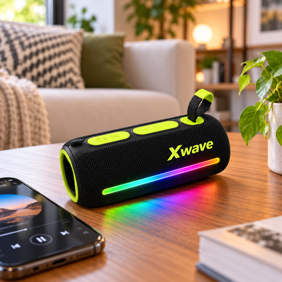 Xwave bluetooth zvučnik 2x12W/USB-C/Aux-Line In/3600mAh (crni) B-charge-black