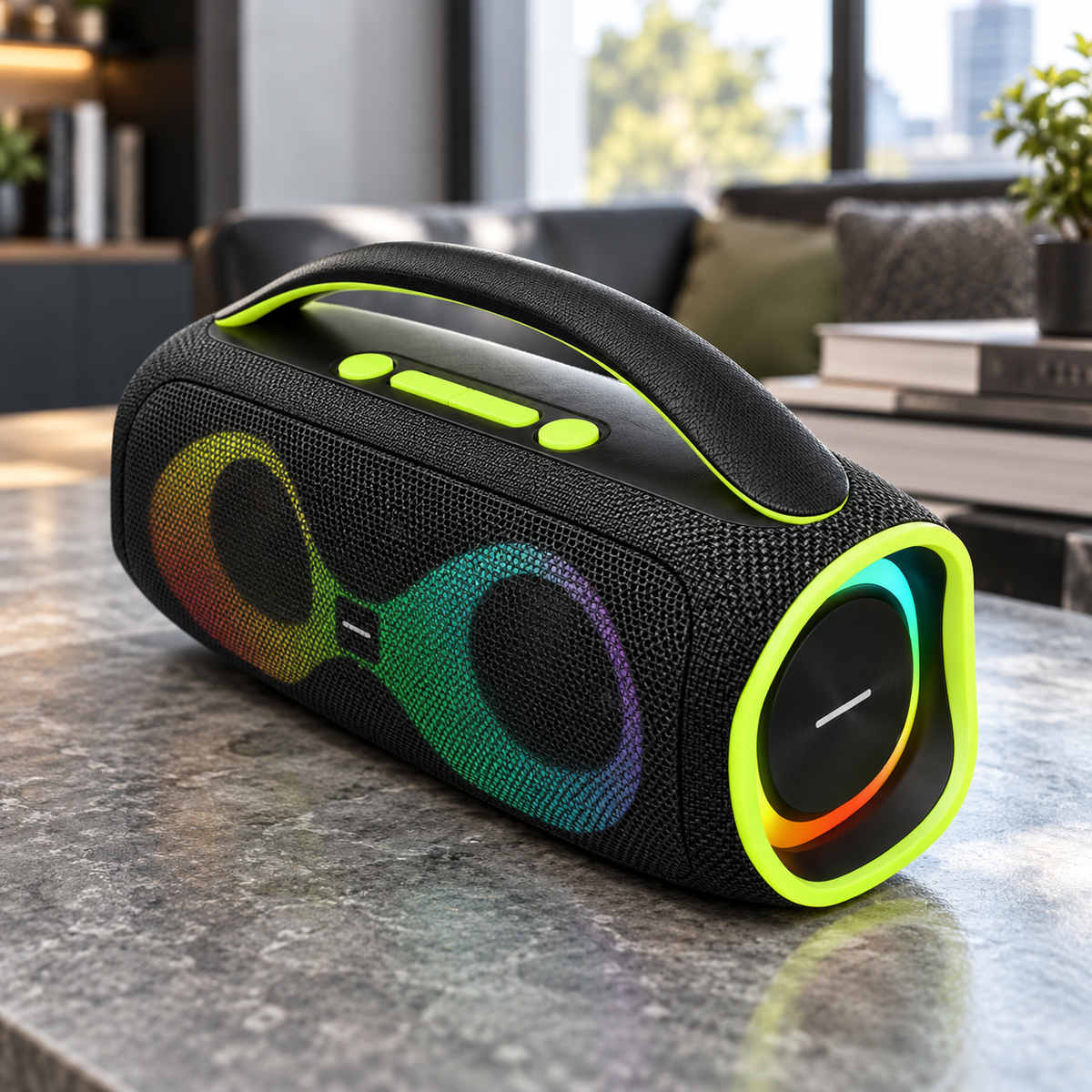Xwave bluetooth zvučnik 70W/USB-C/RGB-LED/4000mAh B-Happy-black