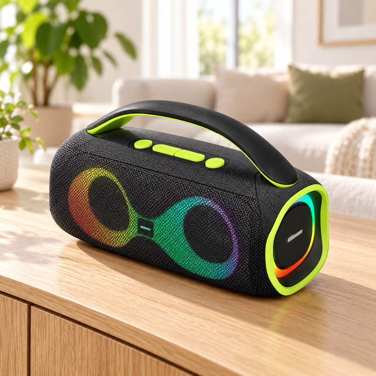 Xwave bluetooth zvučnik 70W/USB-C/RGB-LED/4000mAh B-Happy-black