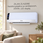 ZILAN ZLN2090 Nazidna grejalica sa ventilatorom, 2000W, LED displej