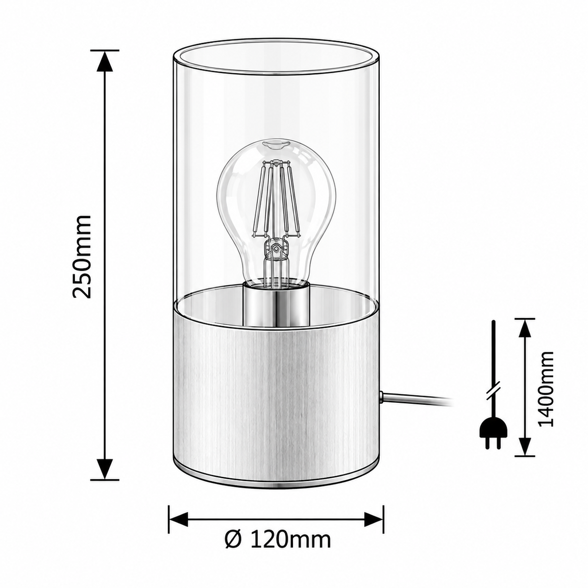 Zelkova stona lampa E27 1x 40W
