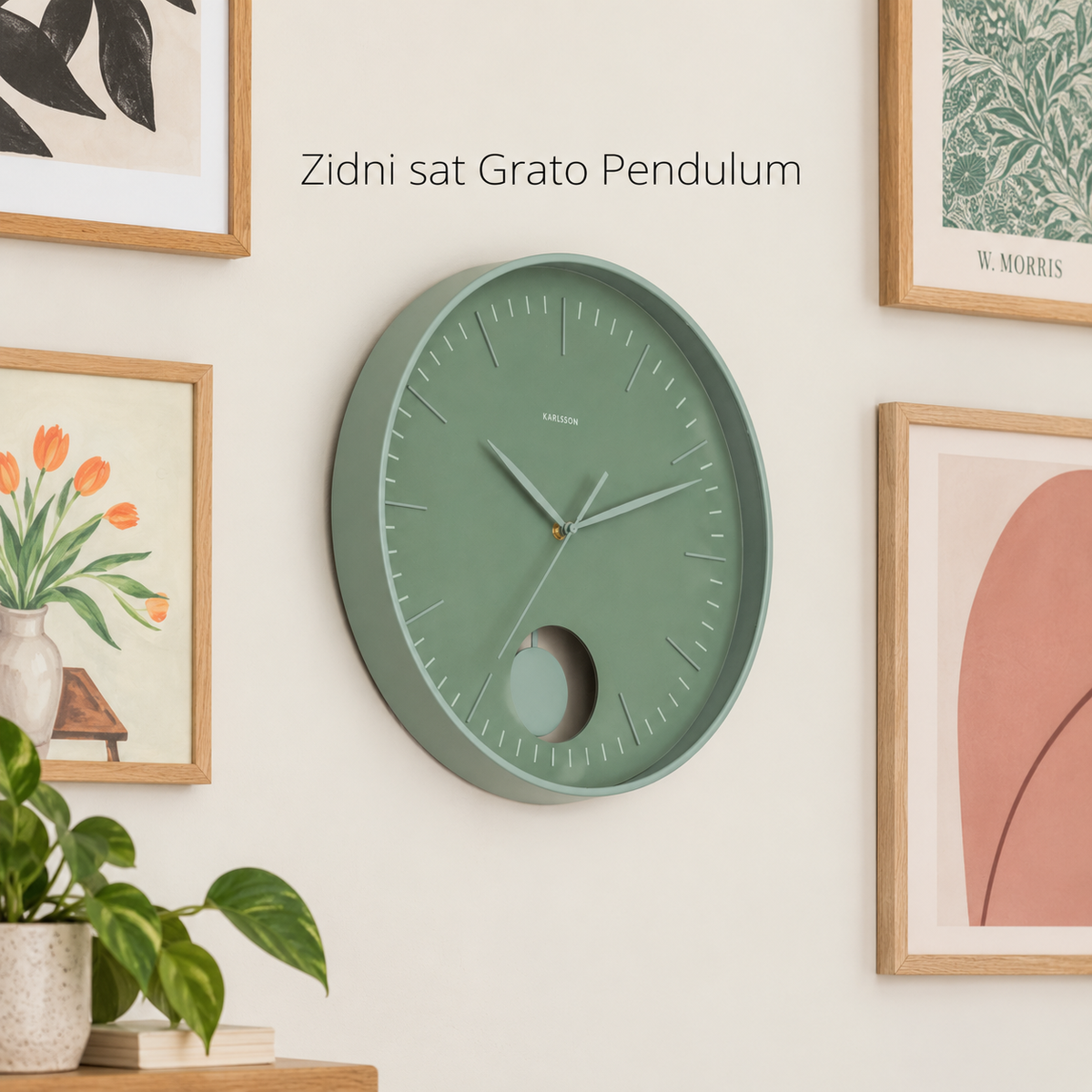 Zidni sat Grato Pendulum